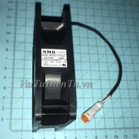 08025VE-12P-GLD Quạt tản nhiệt 12V 0.68A 80x80x25mm NMB 3 dây đầu cắm chống nước